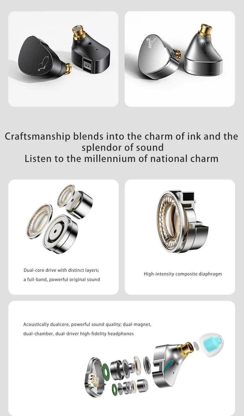WGZBLON BLON BOOK 10MM + 6MM Dual Dynamic Driver HiFi in-Ear Earphones with High-Purity Silver-Plated Cable The jack market .AU The jack market .AU Accessories Electronics $ 82 14:10#Silver 3.5 No MIC