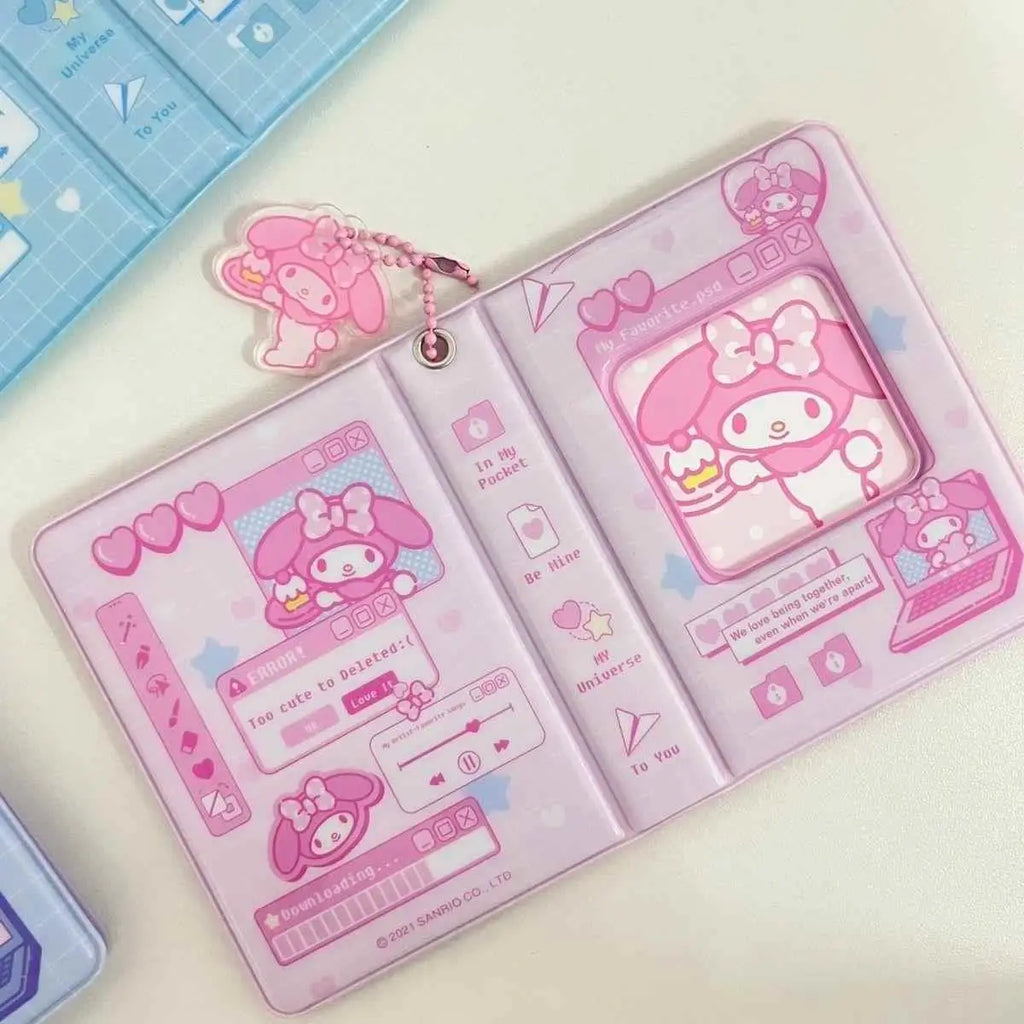 Hello Kitty Refillable Photo Album Cute Cartoon Design for Kpop Star Cards Collection Kawaii Memory Book with PVC Sleeves Gift