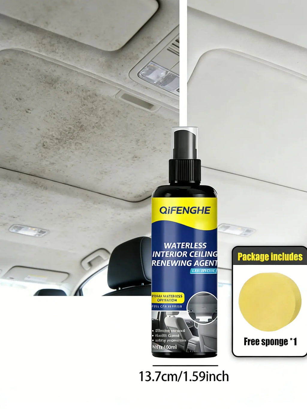 Car Interior Cleaner Seat polishing care, no-rinse stain removal, roof renewal, interior cleaning tools, making your car interio