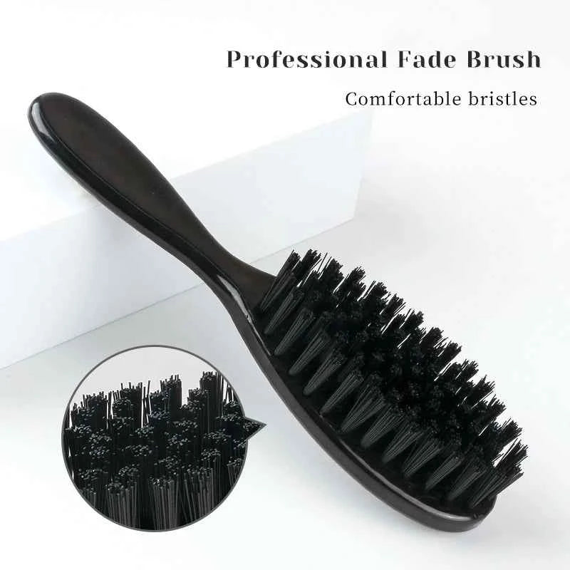 1PC Black Professional Fade Brush Barber Neck Sweeping Brush Comb Haircut Accessories Facial Cleaning Tools For Men Brushes Comb