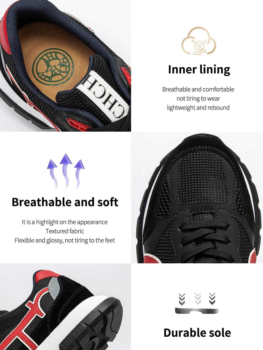 CHCH Men's Tennis Shoes Black Cow Leather Material Stitching Design Men's Shoes Sports Shoes The jack market .AU The jack market .AU Step Up Your Style: Trendy Shoes for Every Occasion! $ 149 14:200006158;200000124:350262