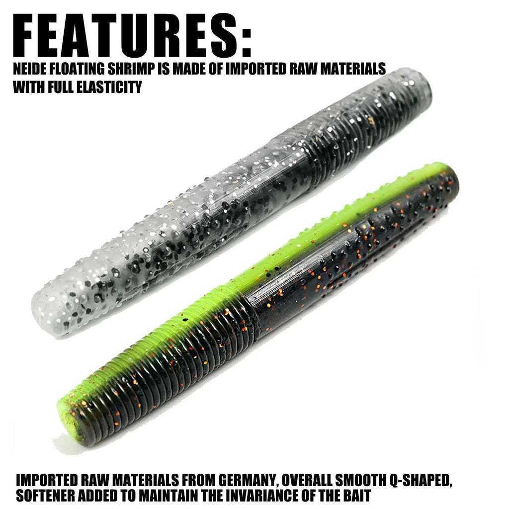 SAMOLLA Floating Worms Bass Fishing Lure Soft Plastic Artificial Bait Ned Wacky Rig Tpe Floating Weightless Leurre Souple Wobble The jack market .AU The jack market .AU Fishing Gear $ 21 14:29#A;5:100014443#4CM 10PCS