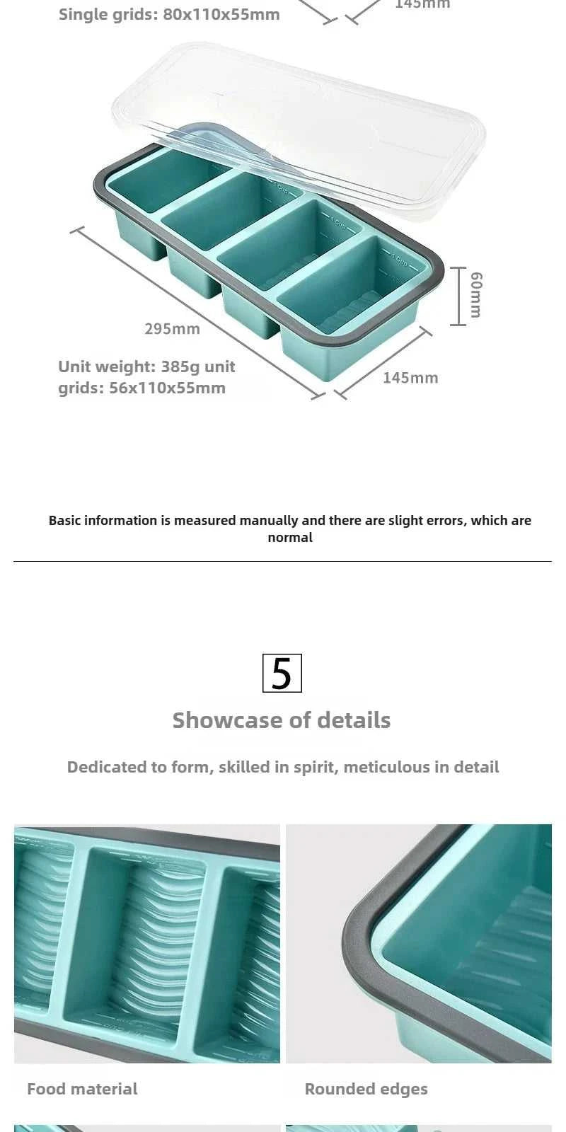 Silicone Freezer Tray ,Freezing Trays with Lid for Meal Prep Silicon Soup Portion Freeze Tray Make Stock Souped Ice Cube The jack market .AU The jack market .AU $ 39 14:350853#2grid-blue