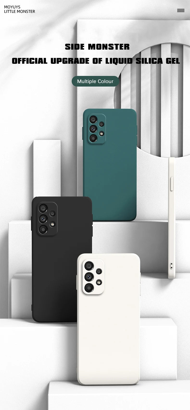 Original Silicone Case On For Samsung A13 A23 A33 A53 A73 A14 A24 A34 A54 A05 A15 A25 A35 A55 5G Cover Cases