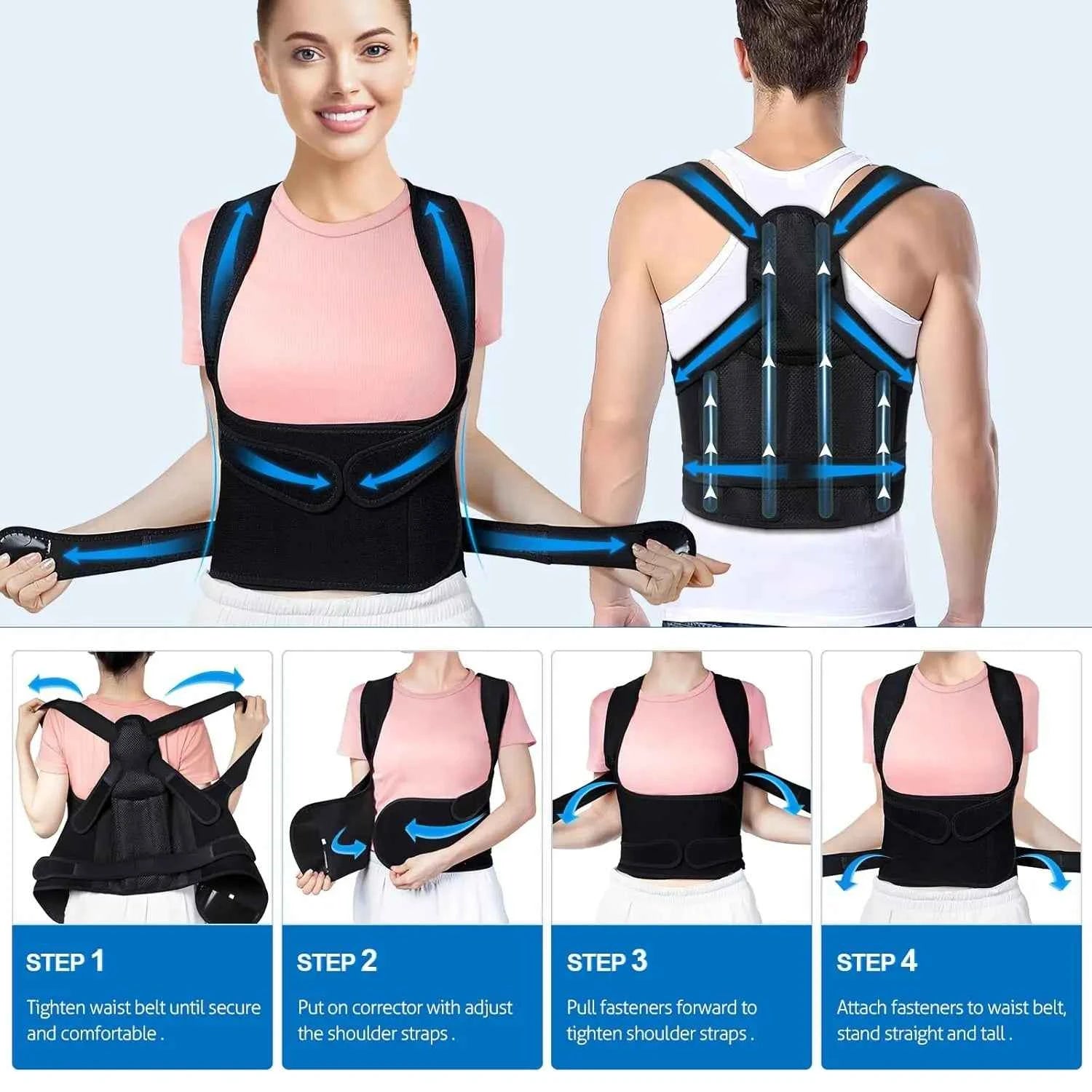 AlignPro Back Brace - Adjustable Posture Corrector for All-Day Support & Confidence