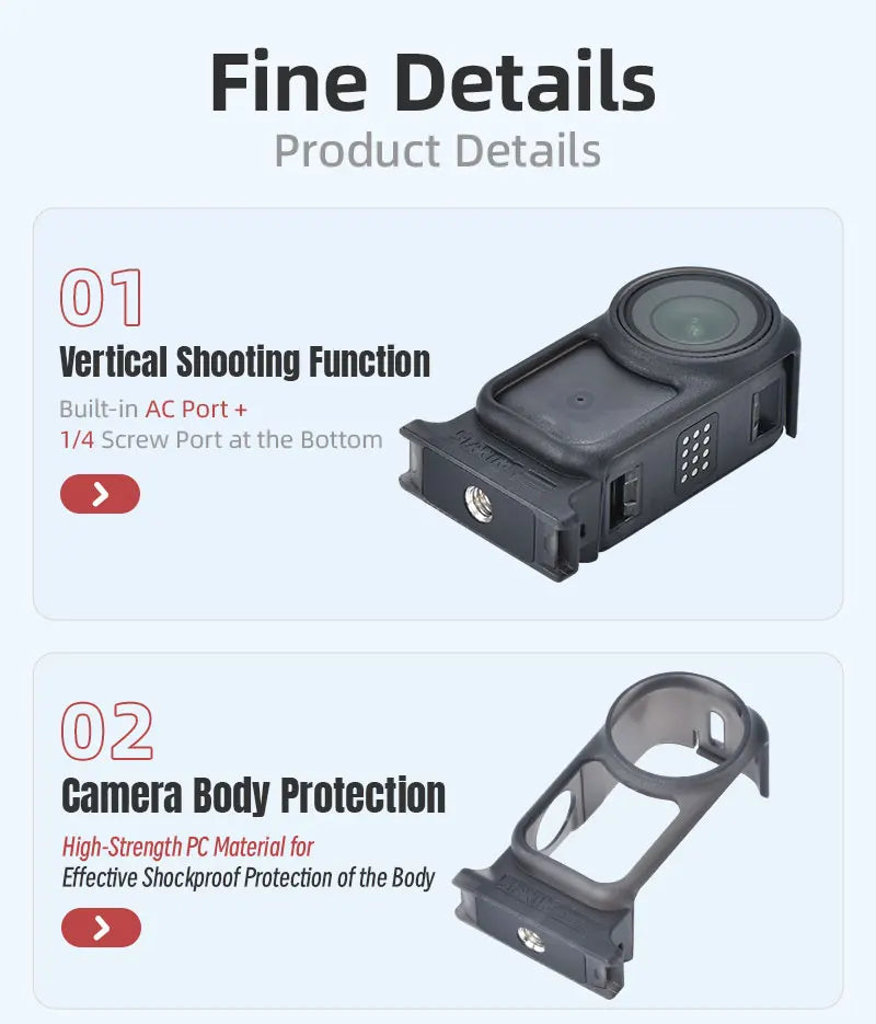 STARTRC Vertical Protective Case For DJI Osmo Nano Camera Shooting Protective Frame Gimbal Lens Full Protection Mount Bracket