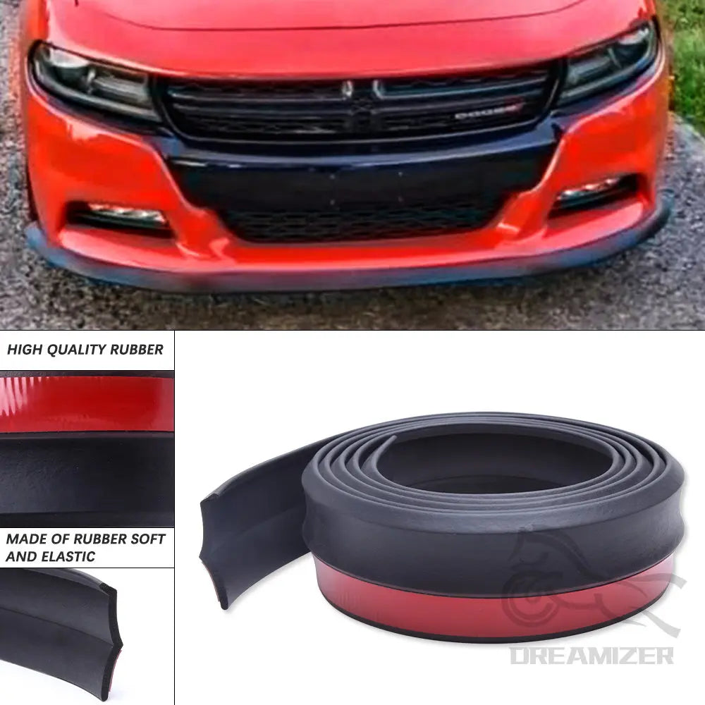 2.5m Car Bumper Protector Rubber Auto Car Front Bumper Guards Lip Mouldings Splitter Chin Body Auto Bumper Strip