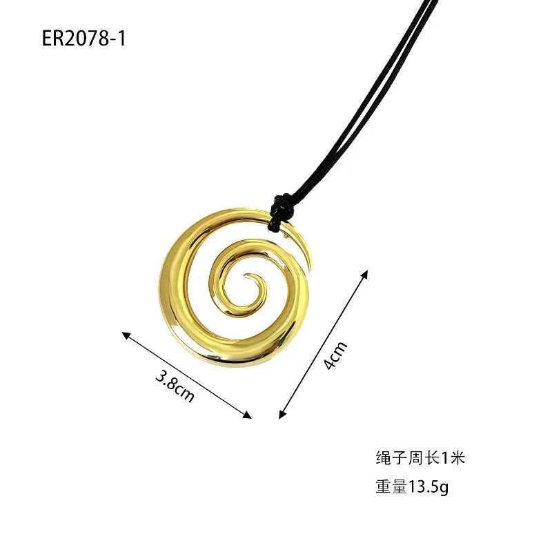Fashion Spiral Heart-Shaped Pendant Necklace for Women Adjustable Long Black Wax Rope Clavicle Chain Charm Couple Birthday Gift The jack market .AU The jack market .AU Jewellery & Chains $ 48 200001033:200003757#5