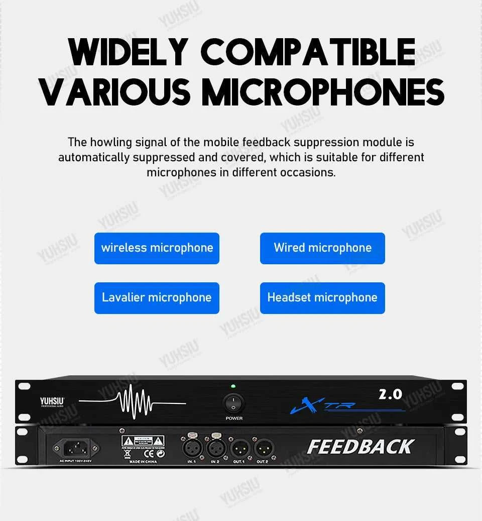Professional Feedback Destroyer 2 in 2 Out Performance Stage Conference Automatic Anti-Howling KTV Microphone Frequency Shifter The jack market .AU The jack market .AU Accessories Electronics $ 239 14:29#2.0 220V