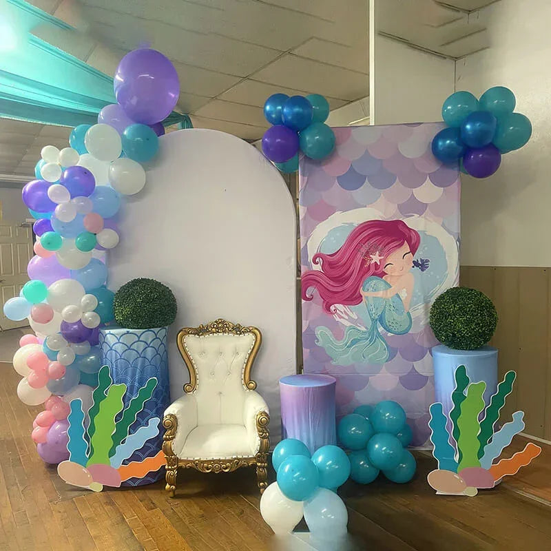 Mehofond Custom 2-Sided Rectangle Square Arch Birthday Party Baby Shower Wedding Covers Chiara Background Decor Backdrop Photo