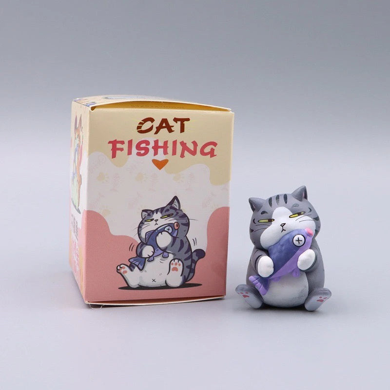 New Products In Stock No Fish You Keep Me Blind Box Fish Cat White Cat Orange Cat Trendy Toy Christmas Day Surprise Gifts