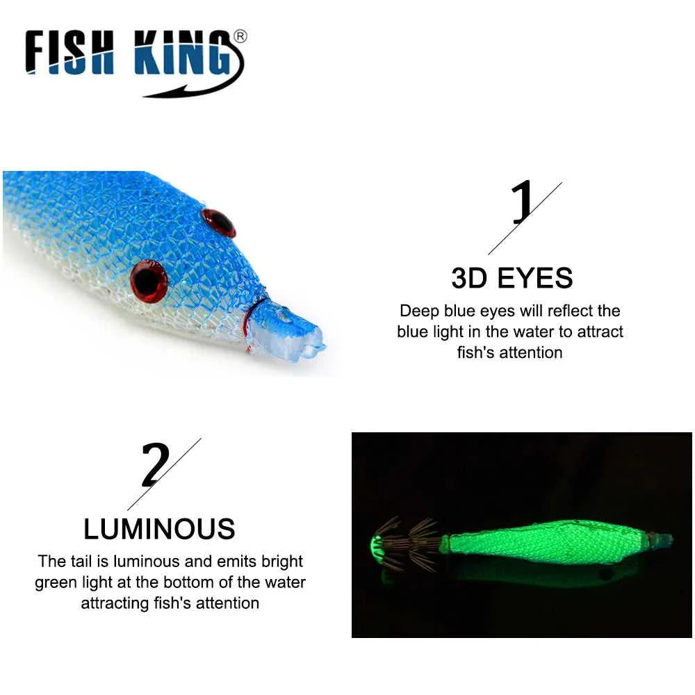 FISH KING Soft Fishing Lure Artificial Squid Hook Jigs Octopus Cuttlefish Shrimp Bait Fishing Tackle 5 Color The jack market .AU The jack market .AU Fishing Gear $ 24 14:200002984#004