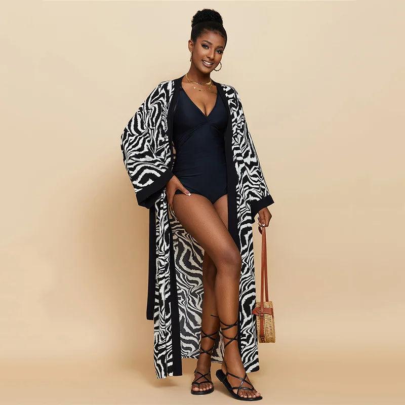 2026 Women's Kaftan Beach Cover-Up Dress - Stylish Long Tunic for Summer Bikinis & Beachwear