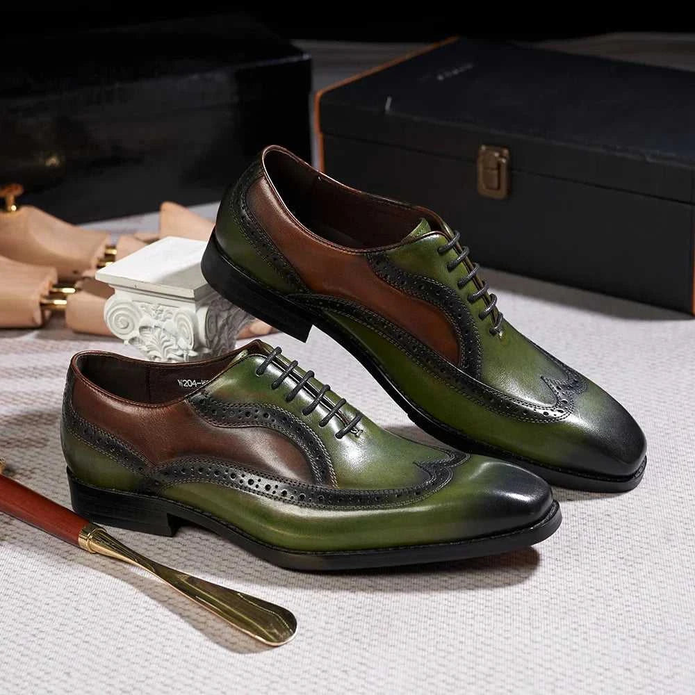 Luxury Italian Men's Oxfords Genuine Leather Brogue Wingtip Wedding Party Dress Shoes for Men Classic Lace-Up Office Formal Shoe The jack market .AU The jack market .AU Step Up Your Style: Trendy Shoes for Every Occasion! $ 130 14:175#Green;200000124:200000288#US 7.5