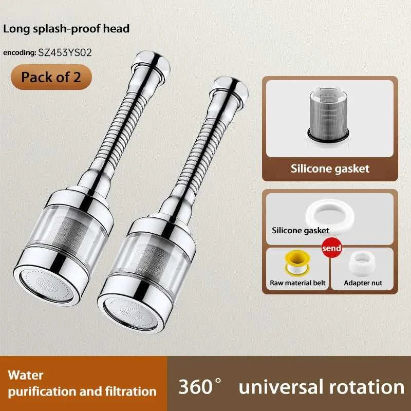 Kitchen Faucet Purifier 360°Rotating Anti Splash Water Telescopic Faucet Extender 316 Stainless Steel Faucet Tap Water Filter The jack market .AU The jack market .AU $ 71 14:10#316 Two Short