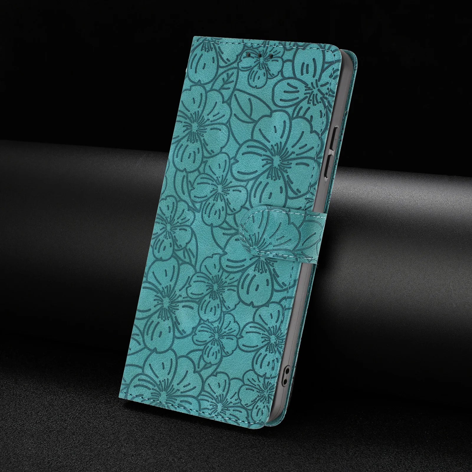 Edge Leather Flip Case for Motorola G73 G53 G13 G23 G62 G52 G32 G22 G31 G20 G41 - Cherry Blossom Design