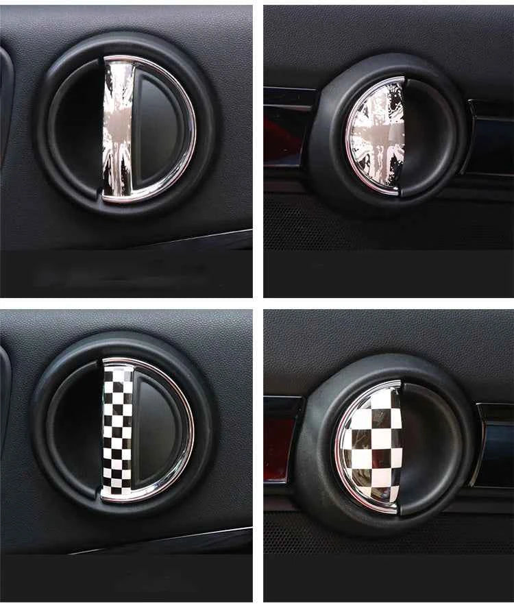 2Pcs Car Sticker For MINI COOPER R56 R55 R60 R61 Countryman F55 F56 F60 Crystal Epoxy Interior Accessory Car Door Handle Sticker