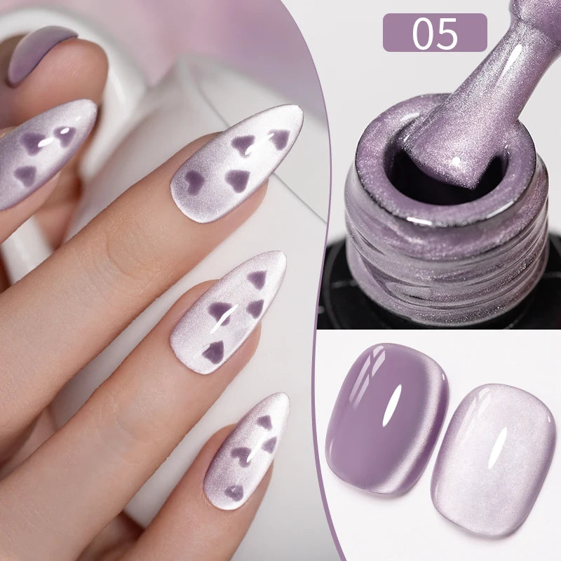PUENTE Cat Eye Magnetic Gel Nail Polish - Vibrant Starry Galaxy Effect, Soak Off UV, 7.5ML