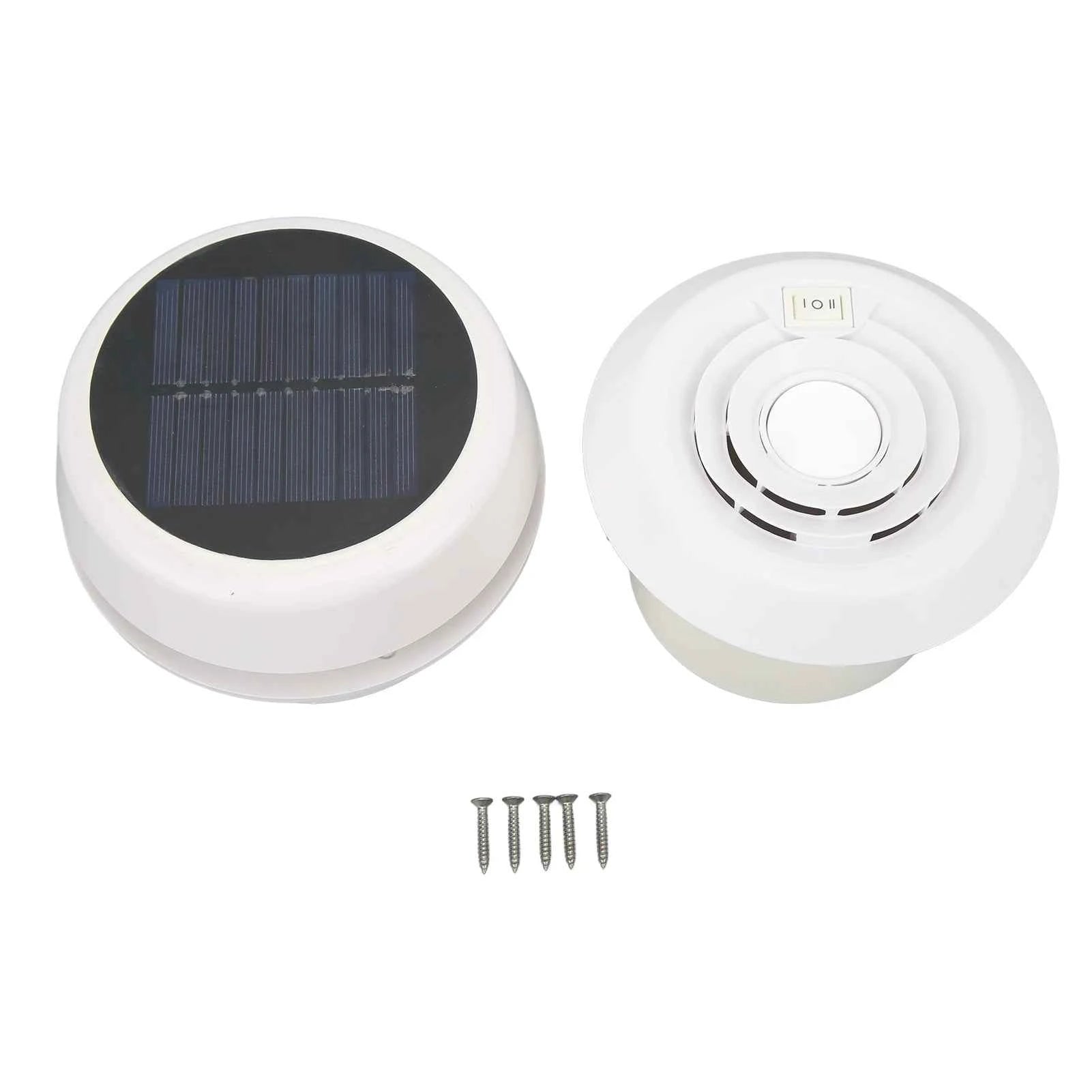 DC12V RV Roof Exhaust Fan Noiseless Solar Powered Vent for Campers  Ships Yachts RV Roof Vent Fan Solar Roof Exhaust Fan