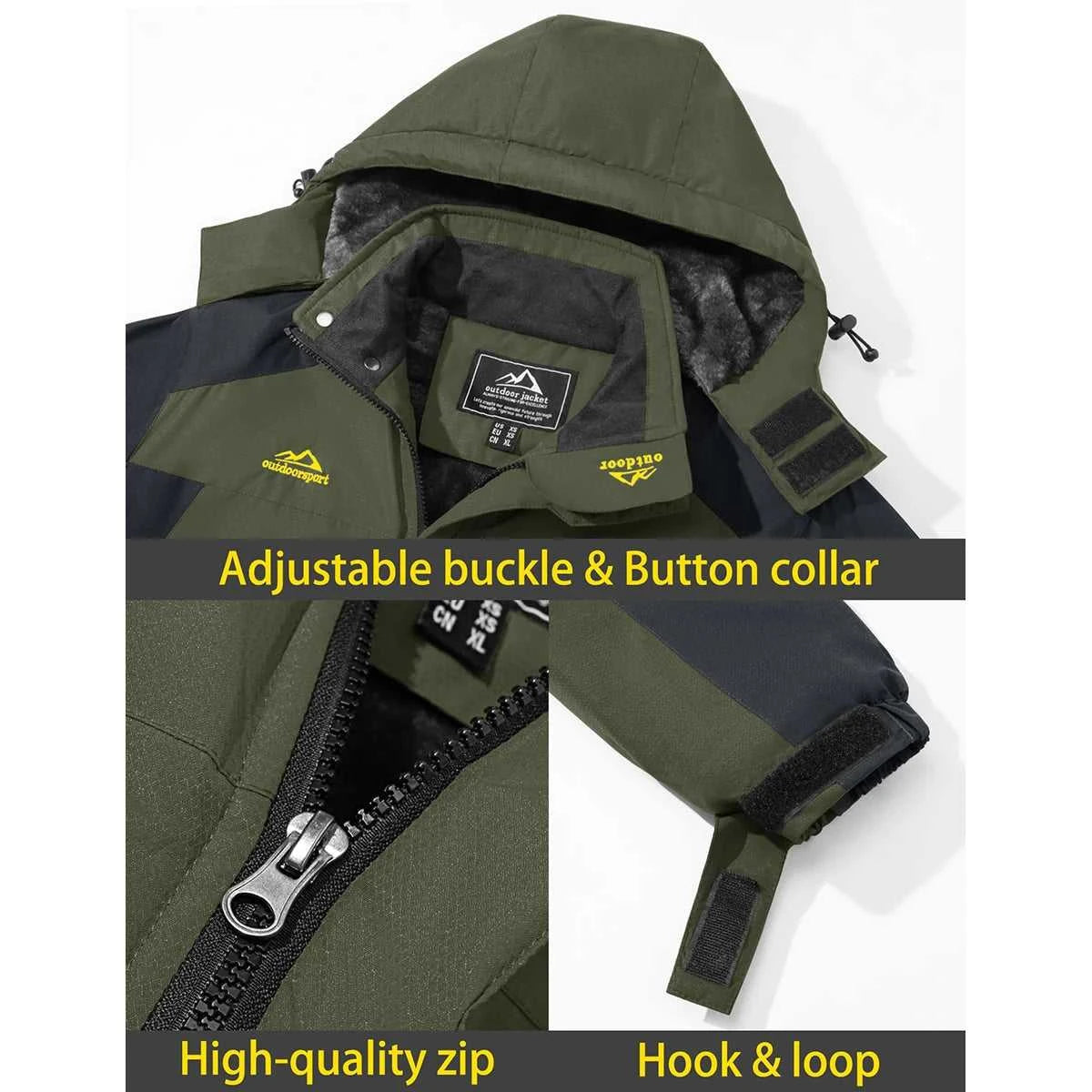 TACVASEN Men's Waterproof Ski Jacket Fleece Lining Warmth Parka Winter Snow Working Outdoors Hooded Coat Rain Shell Windbreaker The jack market .AU The jack market .AU Men Fashion $ 76 14:771#Blue;5:361385#CN 4XL (US L)