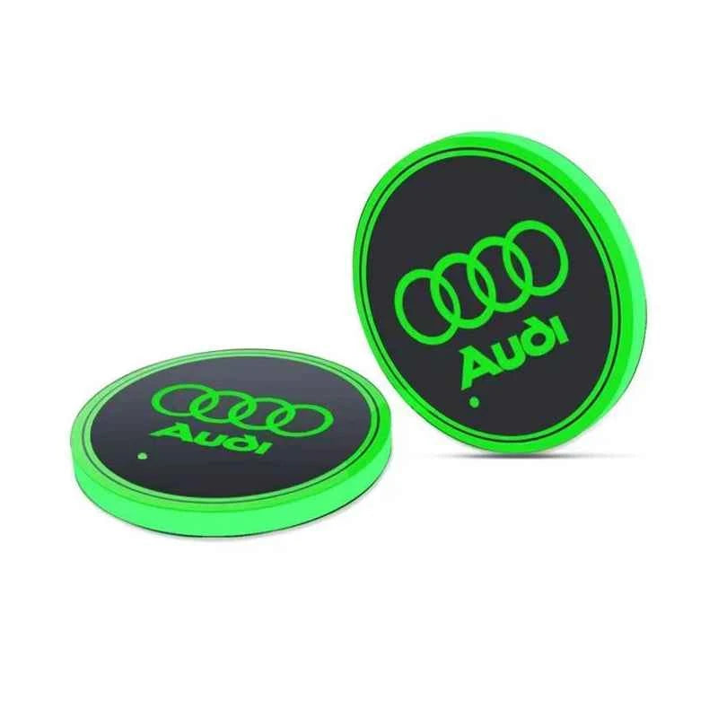 LED Light Car Water Cup Coaster Drinks Holder Mat for Audi A6L A3 A4 A5 A6 A7 A8 Q4 Q5 Q6 Q7 Q8 TT S3 S5 S7 S8 RS7 RS6 Sline b9