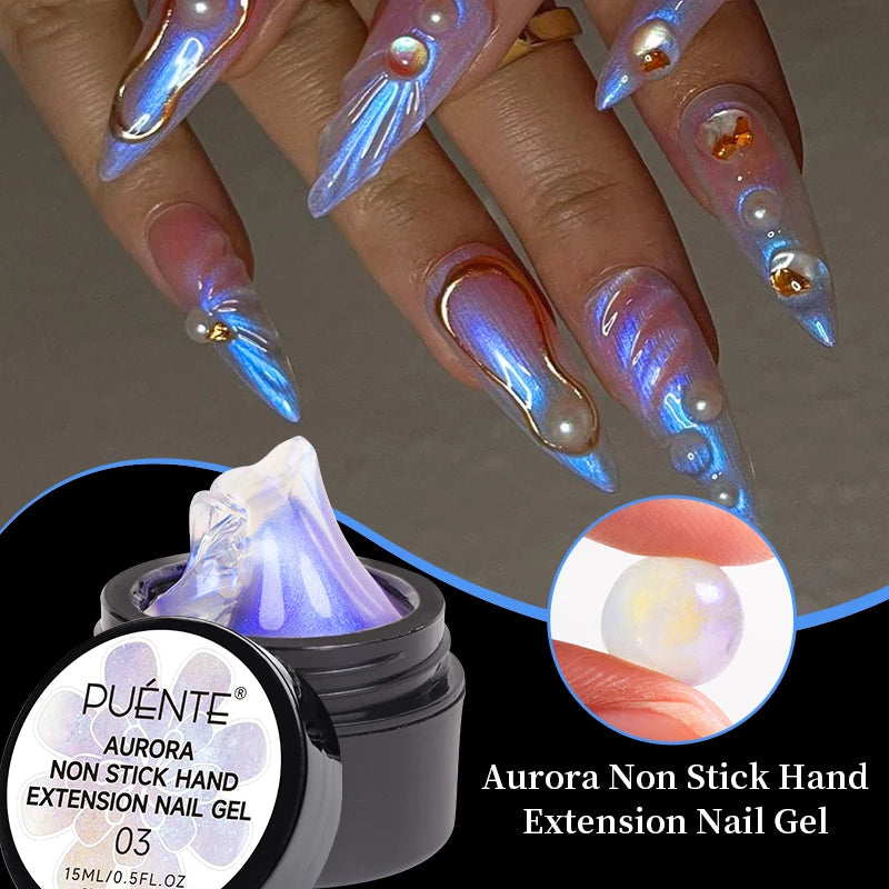 PUENTE Cat Eye Magnetic Gel Nail Polish - Vibrant Starry Galaxy Effect, Soak Off UV, 7.5ML