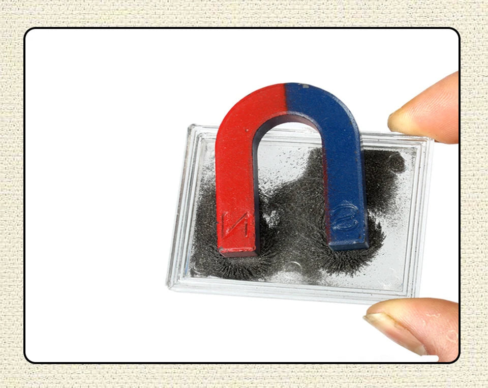 Science Magnet Set Basic Physics Principles Bar Ring Horseshoe Compass Children Educational Experiment Tools