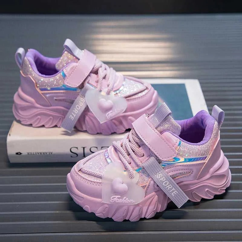 Girls Sports Shoes Kids Running Sneakers for School Fashion Cute Shiny Non-slip Children's Casual Shoes with Heart Spring Autumn The jack market .AU The jack market .AU Mum & Kids: Essential Products for Every Family $ 48 14:496;200000124:100010441