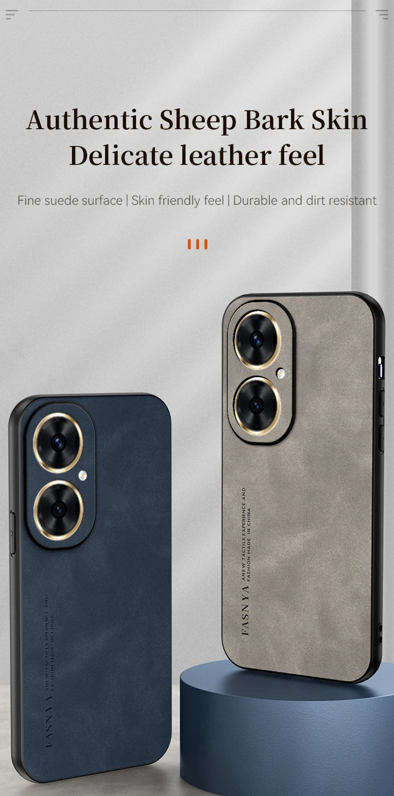 Huawei Leather Case - Soft Matte, Anti-Fingerprint, Shockproof Protection for Nova 12, 11i, 11 Pro, 10 SE, 9, 8i