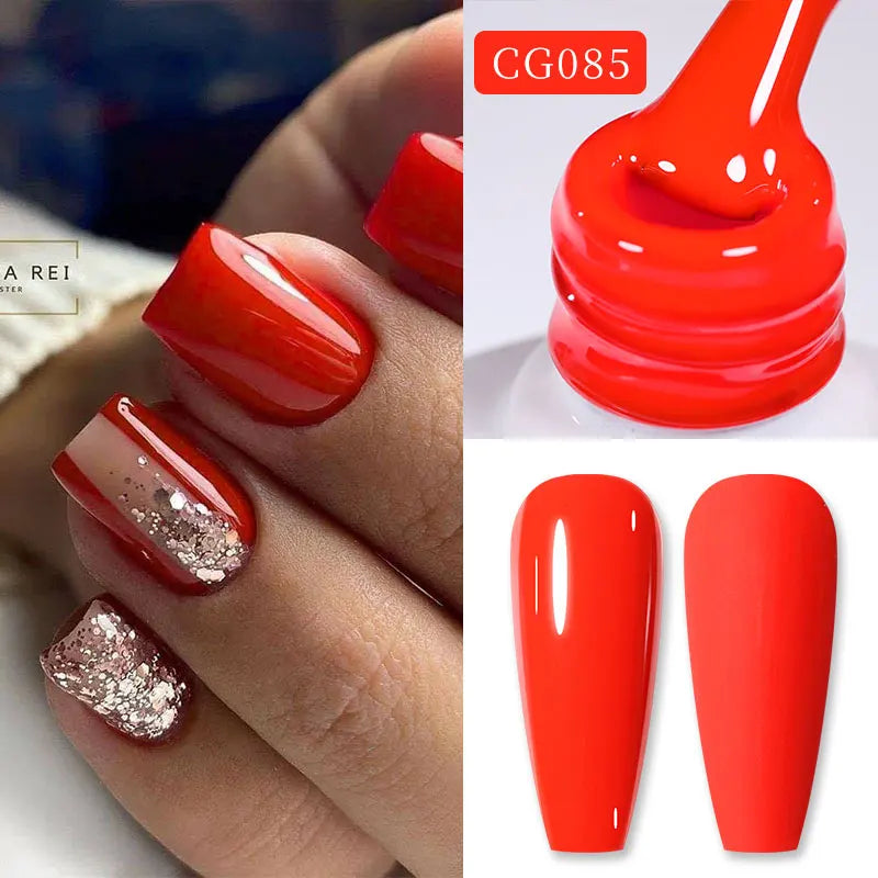 BORN PRETTY Neon Red Gel Nail Polish Yellow Green Summer Color Semi Permanent Varnish 10ml Soak Off UV LED Nail Art Manicure