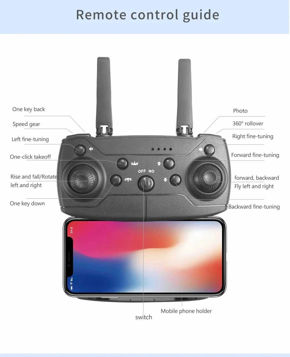 Lenovo New Drone E88 Pro RC 20000M Quadcopter Drone FPV WiFi Foldable With Mod Altitude Resistance 8K Camera Wide-angle Shootin The jack market .AU The jack market .AU Drones $ 78 14:29#B-no-Cam