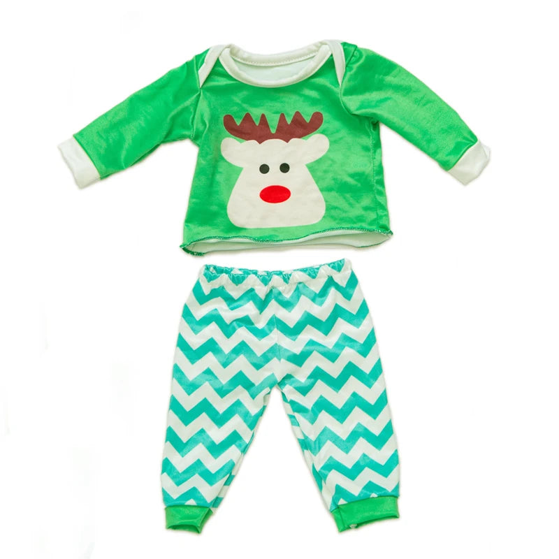 Nenuco 17-Inch Baby Doll Dress - Festive Christmas Tree Design with Red & Green Skirt for 40cm Dolls