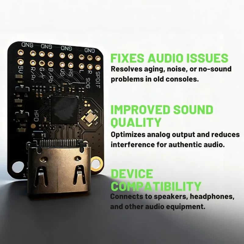 Retro Audio Reviver Kit for Xbox, PS2, DC. Restore & Enhance Analog Sound. The jack market .AU The jack market .AU Accessories Electronics $ 79 14:200013901#Audio output board
