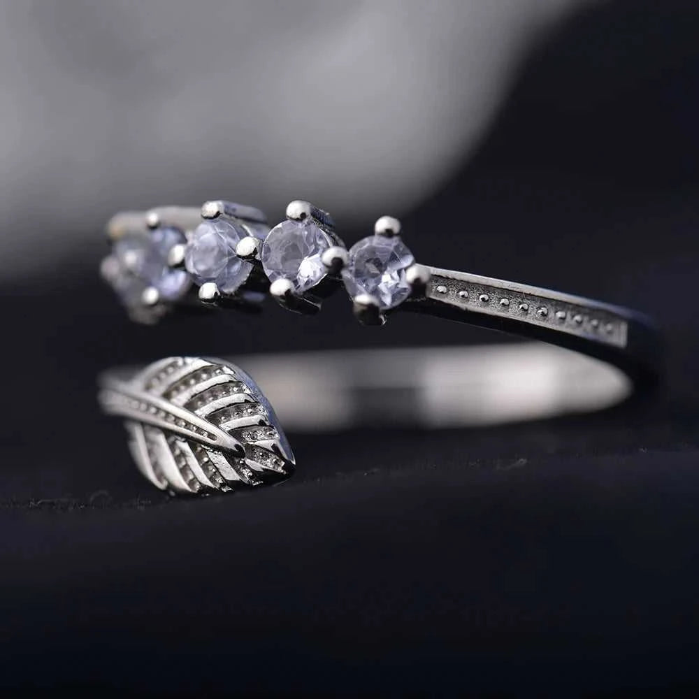 ITSMOS Precious Tanzanite Mystery Leaf Rings Natural Gemstone Purple Daily Women Rings Fresh Jewelry for Women Energy Gift The jack market .AU The jack market .AU Jewellery & Chains $ 67 <none>