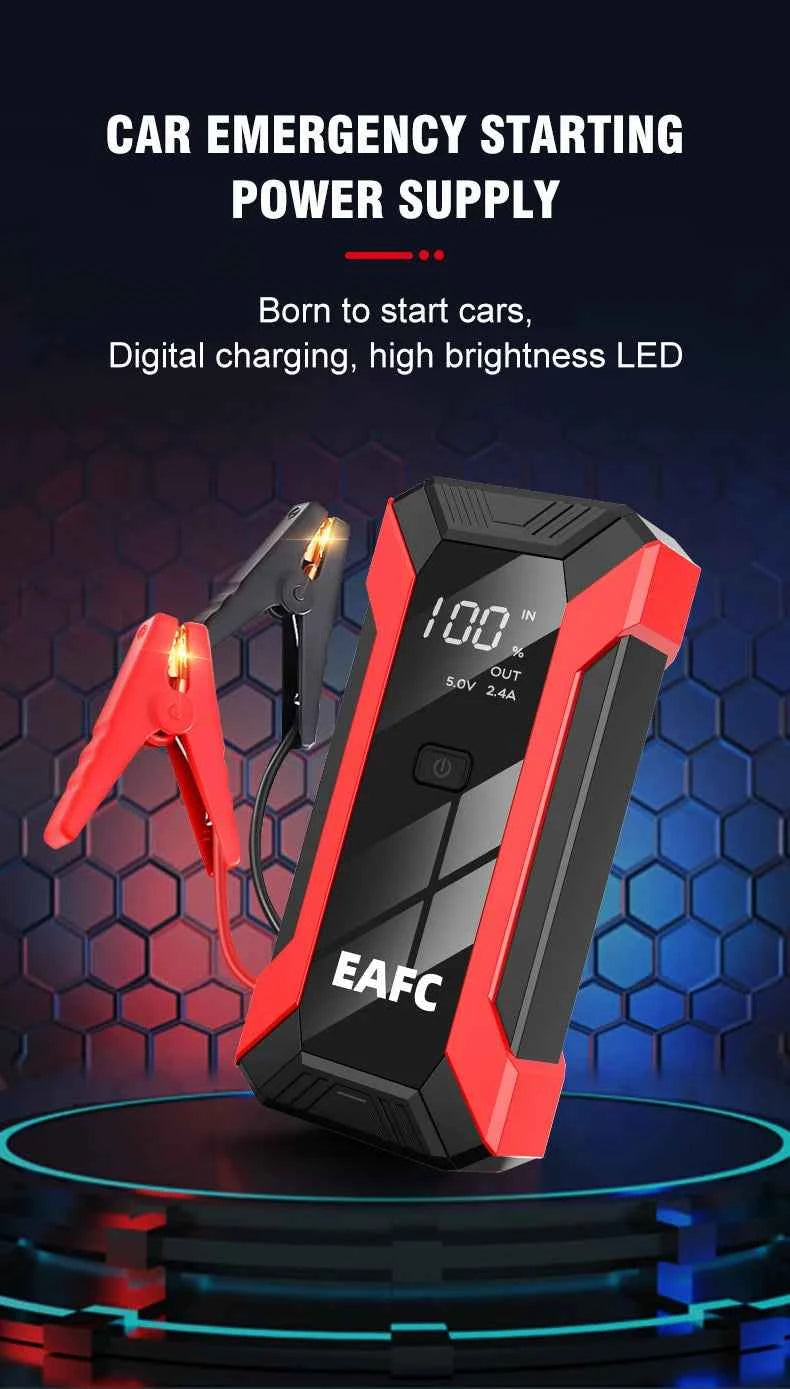 2000A Car Jump Starter Power Bank 12V Output Portable Emergency Start-up Charger 1000A for Cars Booster Battery Starting Device