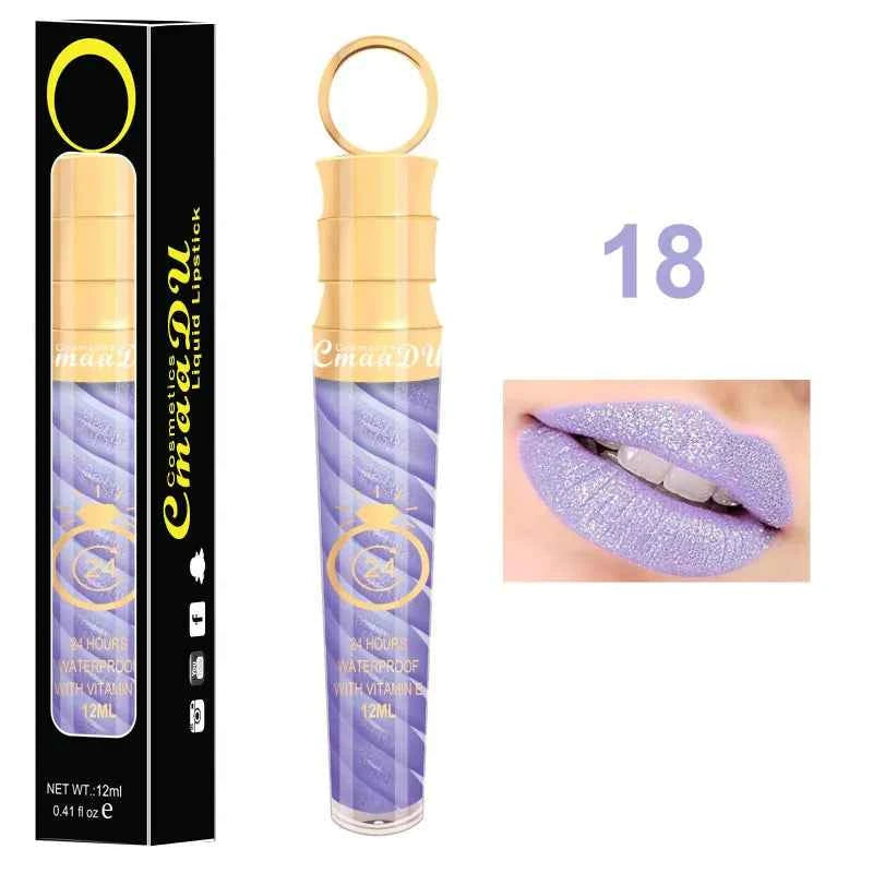 1 Pcs Matte Lip Gloss Waterproof Selection Spiral Glossy Lipstick Long-lasting Non-stick Cup Non-fading Exquisite Gift