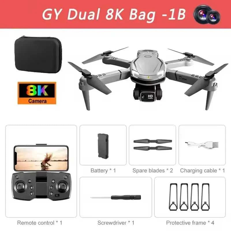 Drone V88 8K 5G Professional HD Dual Camera Aerial Photography 15000M Remote Control Aircraft Folding Quadcopter 2026 New The jack market .AU The jack market .AU Drones $ 96 14:29#Black Dual 8K-1B