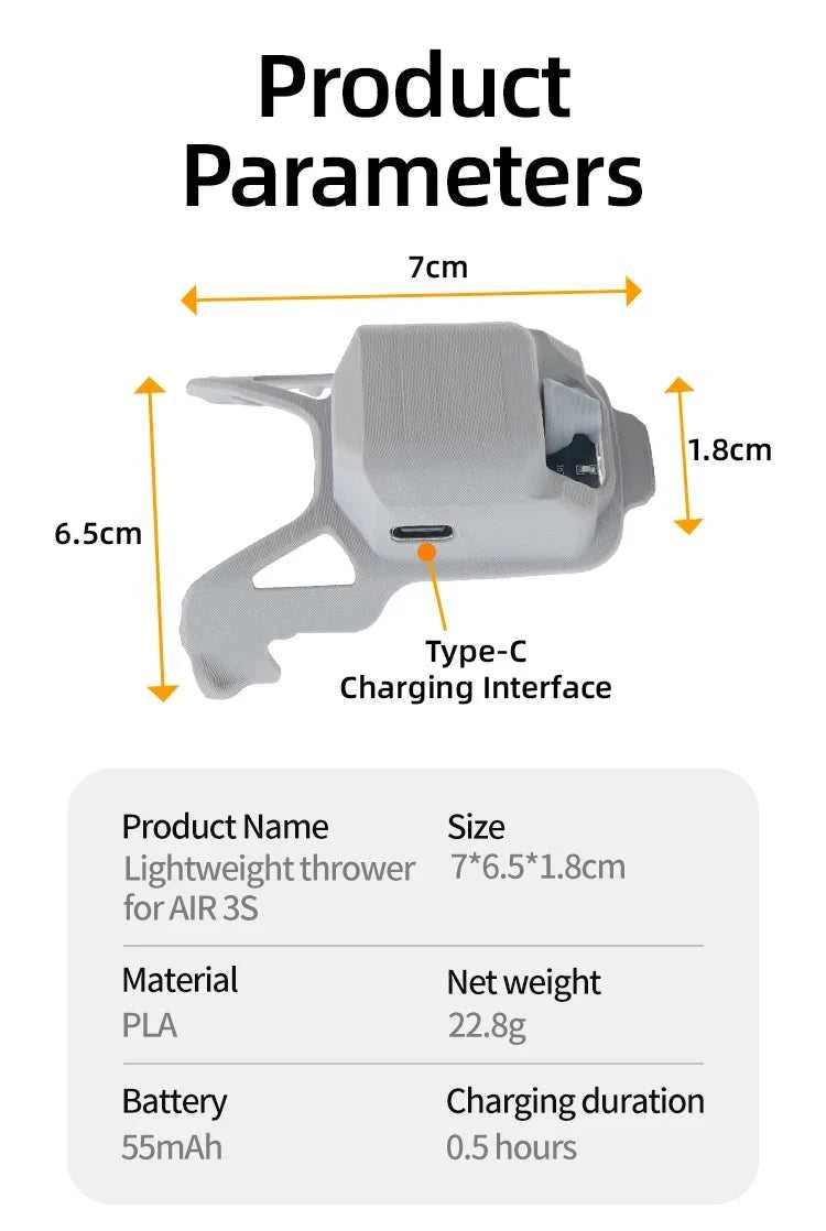 RCSTQ Airdrops Transport System For DJI Air 3s Drone Accessories Thrower Payload Dropper Transport Device for Fishing Wedding The jack market .AU The jack market .AU Drones $ 68 14:200006151#Drone Dropper;200000828:201589807#For DJI Air 3S