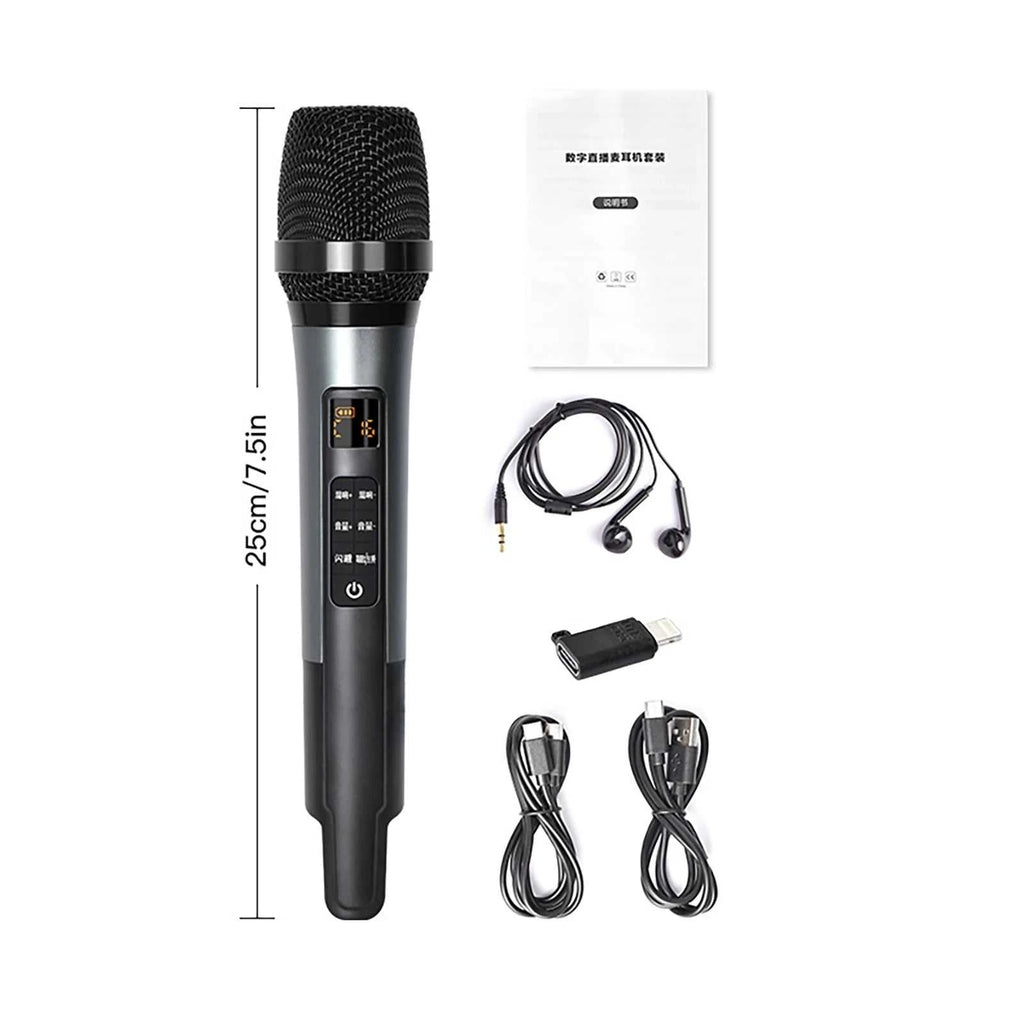 Handheld Microphone with Sound Card Effects All-in-One Noise-Canceling Mic Reverb Connecting Cell Phone for Equipment Live The jack market .AU The jack market .AU Accessories Electronics $ 101 14:193#black
