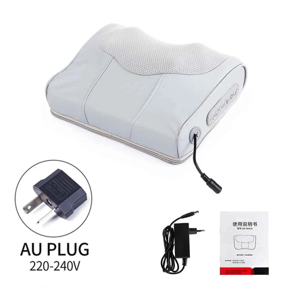 RelaxPro Electric Neck & Shoulder Massage Pillow - Soothing Kneading Relief for Back & Cervical Comfort