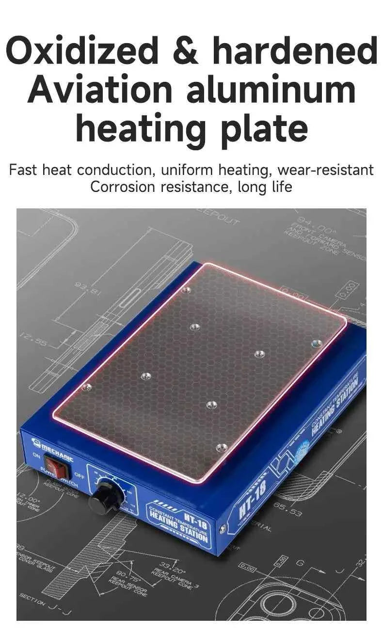 IntelliHeat Digital Heating Table - Quick & Stable Temperature Control for Flat & Curved LCD/OLED Screen Repairs