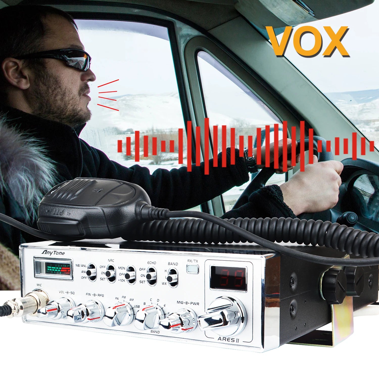 Anytone ARES II 10M SSB Walkie Talkie - 40W AM/FM/USB/LSB - Powerful CB Radio for Clear Communication