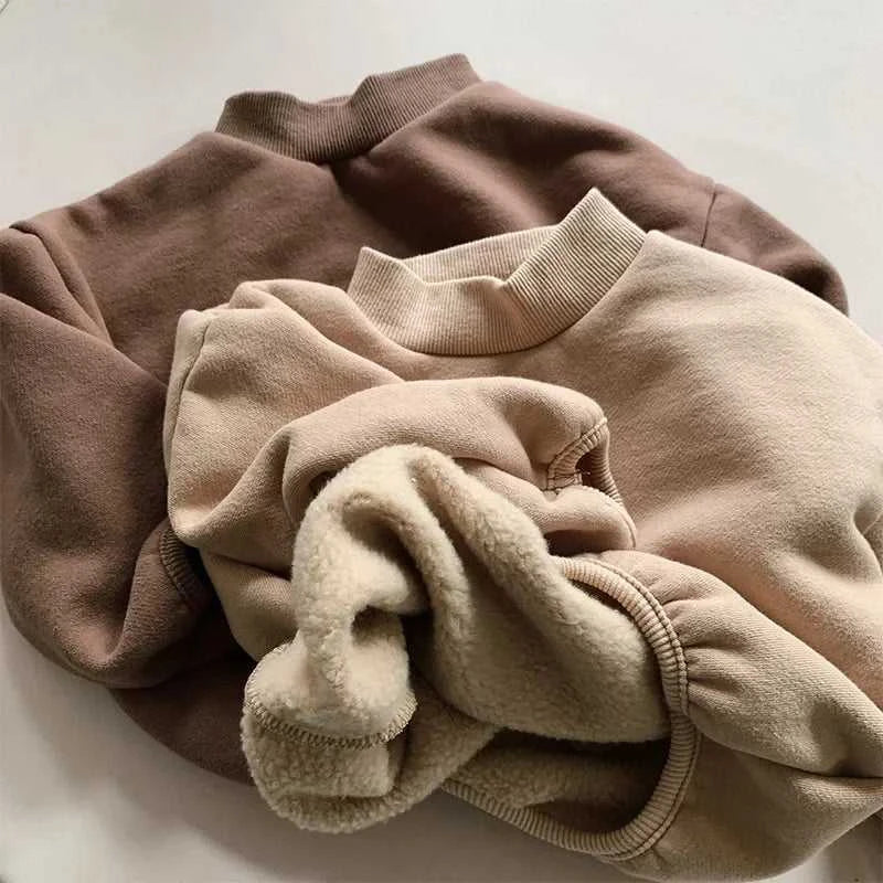 Winter New Baby Fleece Sweatshirt Boys Girls Solid Warm Pullover Plus Velvet Thick Toddler Casual Versatile Tops Kids Clothes The jack market .AU The jack market .AU Mum & Kids: Essential Products for Every Family $ 39 14:365458;200000463:200004191#110 for 4T