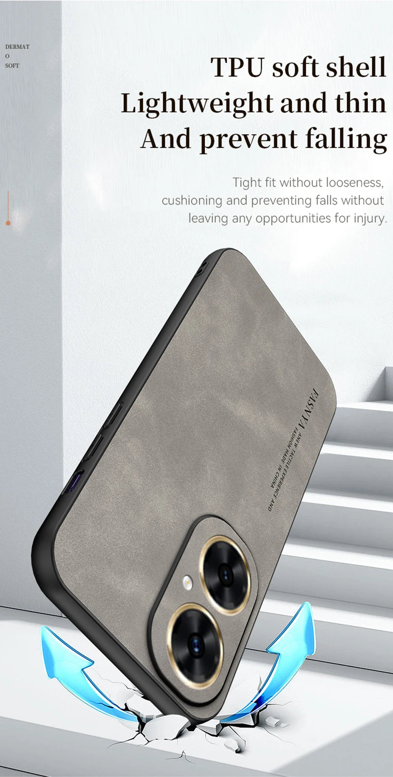 Huawei Leather Case - Soft Matte, Anti-Fingerprint, Shockproof Protection for Nova 12, 11i, 11 Pro, 10 SE, 9, 8i