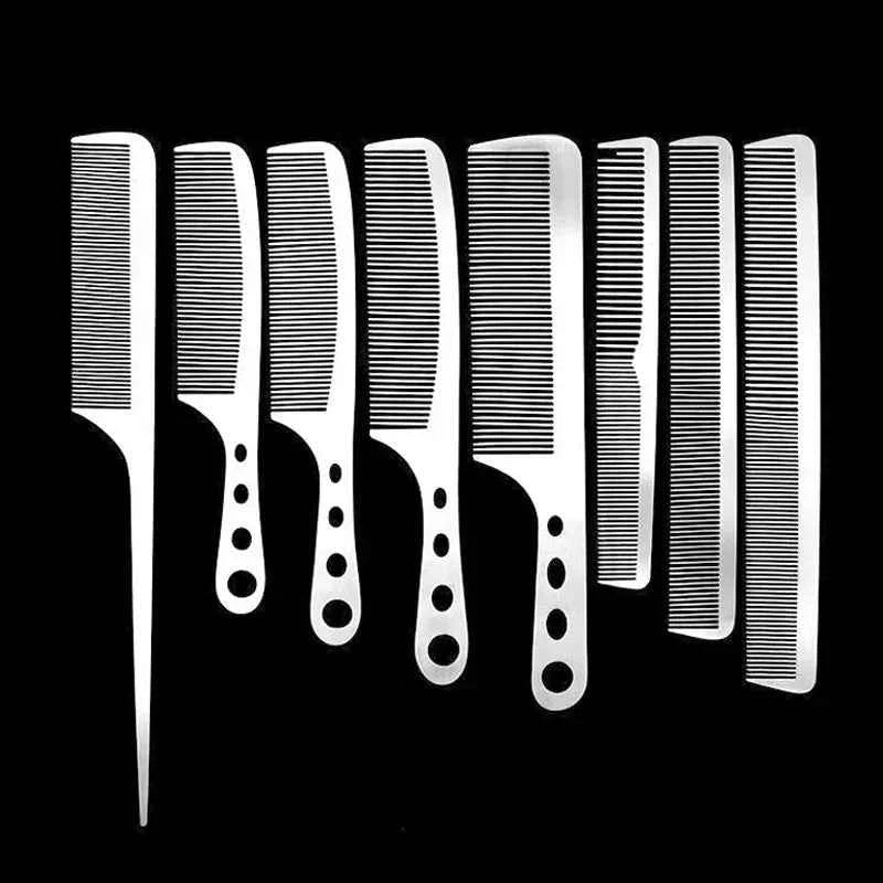 Titanium Steel Hair Comb - Ultra Thin, Anti-Static Design for Professional Barbers and Stylish Men