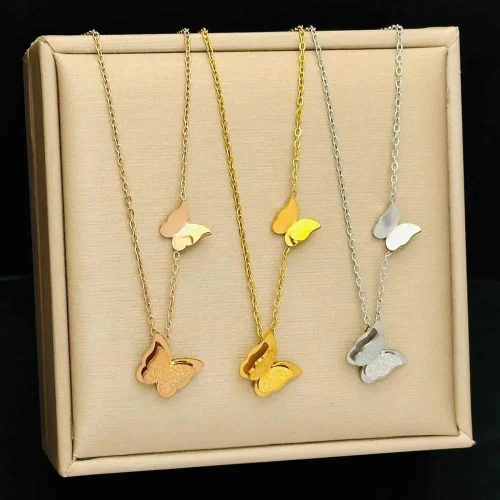 Stainless Steel Elegant Butterfly Pendant Necklace For Women Girls Lovely Clavicle Chain Wedding Birthday Party Jewelry Gifts The jack market .AU The jack market .AU Jewellery & Chains $ 50 200000639:2851#40-45 cm;200001034:201447815