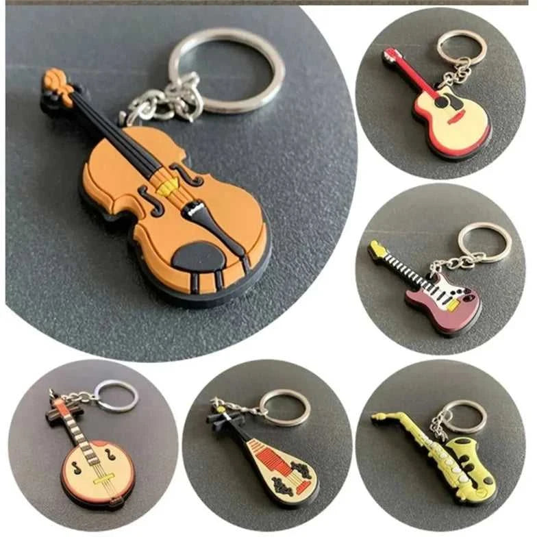 30Pcs Guitar Keychain Man Women Punk Violin Musical Instrument Silicone Pendant Keyring Holder Friends Gifts Bag Jewelry The jack market .AU The jack market .AU Jewellery & Chains $ 61 14:193#Style B
