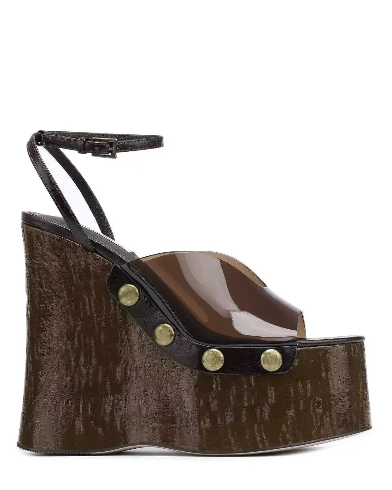 2025 High-heeled Thick-heeled Shoes for Women's Wear Thick-soled Wood Grain Waterproof Table Sandals Metal Nail Buckle Sandal The jack market .AU The jack market .AU Step Up Your Style: Trendy Shoes for Every Occasion! $ 122 14:193#Light brown sandals;200000124:200000337