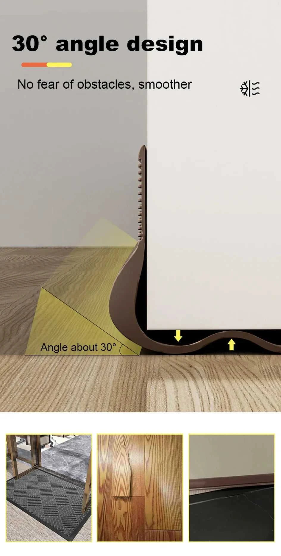 PVC Adjustable Door Bottom Seal Strip Weather Strip Under Door Draft Stopper Thicker Anti-Cold Gap Blocker Sealing Weather Strip The jack market .AU The jack market .AU Home $ 52 14:365458#brown B10494A
