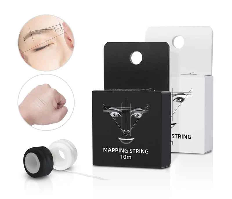 Microblading Mapping String - Liquid-Free Eyebrow Positioning Tool for Perfect Makeup Application
